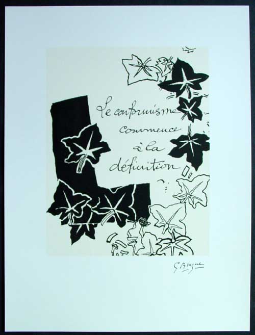Georges Braque - Le conformisme commence  la dfinition