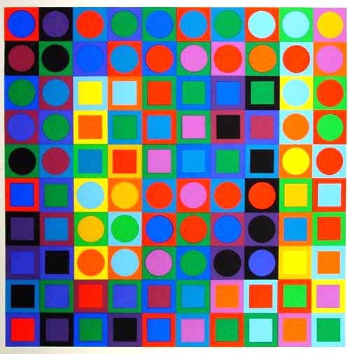 VICTOR VASARELY - Composition graphique - 1970