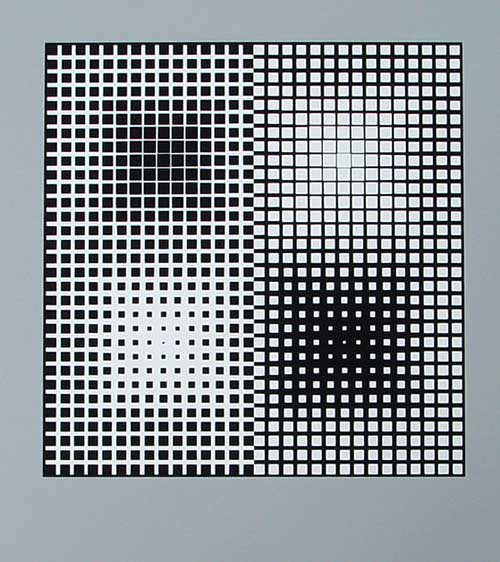 VICTOR VASARELY - Composition en Noir & Blanc II