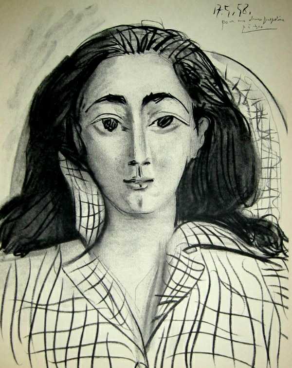 Pablo Picasso - Les Dames de Mougins - Portrait de Jacqueline - 1958
